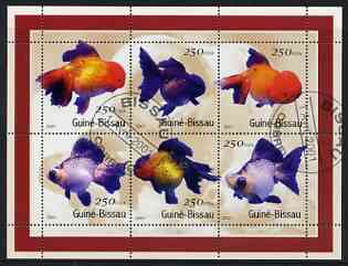 Guinea - Bissau 2001 Ornamental Fish perf sheetlet containing 6 values cto used