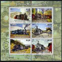 Mauritania 2003 Classic Locomotives perf sheetlet containing 6 values cto used