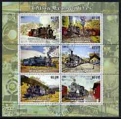 Mauritania 2003 Classic Locomotives perf sheetlet containing 6 values cto used
