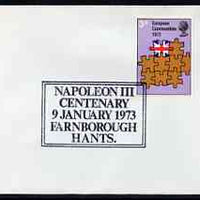 Postmark - Great Britain 1973 cover bearing special cancellation for Napoleon III Centenary, Farnborough