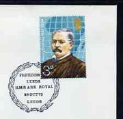 Postmark - Great Britain 1973 cover bearing special cancellation for Freedom of Leeds to HMS Ark Royal