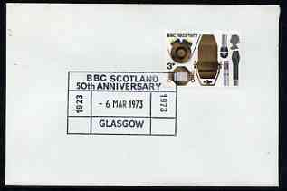 Postmark - Great Britain 1973 cover bearing special cancellation for 50th Anniversary BBC Scotland