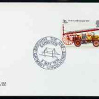 Postmark - Great Britain 1974 card bearing illustrated cancellation for 'Bridging the Gap Exhibition', Grimsby