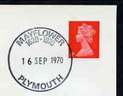 Postmark - Great Britain 1970 cover bearing special cancellation for Mayflower (350 Years), Plymouth
