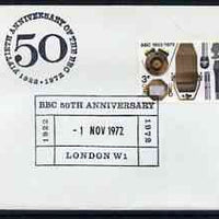 Postmark - Great Britain 1972 cover bearing special cancellation for 50th Anniversary BBC, London