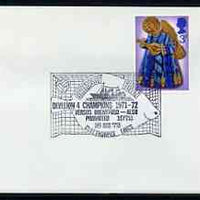 Postmark - Great Britain 1972 cover bearing illustrated cancellation for Grimsby Town FC Division 4 Champions