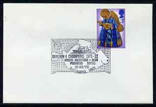 Postmark - Great Britain 1972 cover bearing illustrated cancellation for Grimsby Town FC Division 4 Champions