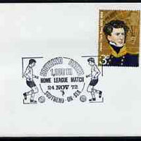 Postmark - Great Britain 1972 cover bearing illustrated cancellation for Southend United FC 1,000th Home League Match