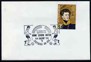 Postmark - Great Britain 1972 cover bearing illustrated cancellation for Southend United FC 1,000th Home League Match