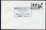 Postmark - Great Britain 1970 cover bearing special cancellation for Air-Sea warfare Development Unit Disbandment, RAF Ballykelly