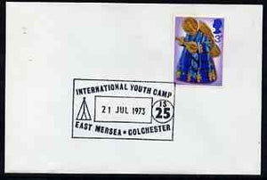 Postmark - Great Britain 1973 cover bearing illustrated cancellation for International Youth Camp, East Mersea