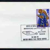 Postmark - Great Britain 1972 cover bearing illustrated cancellation for Corps of Royal Engineers - Inventors & Pioneers of Military Tanks (BFPS)