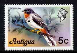 Barbuda 1977 Solitaire Bird 5c (opt'd on Antigua) unmounted mint, SG 310