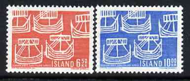 Iceland 1969 50th Anniversary of Northern Countries' Union perf set of 2 unmounted mint, SG 457-58*