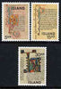 Iceland 1970 Icelandic Manuscripts perf set of 3 unmounted mint, SG 470-72*