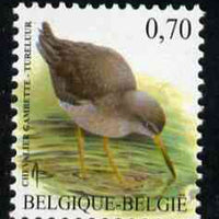 Belgium 2002-09 Birds #5 Redshank 0.70 Euro unmounted mint, SG 3704