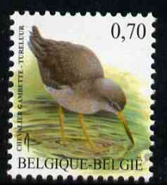 Belgium 2002-09 Birds #5 Redshank 0.70 Euro unmounted mint, SG 3704