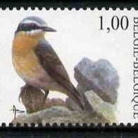 Belgium 2002-09 Birds #5 Wheatear 1.00 Euro unmounted mint, SG 3705