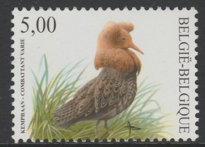 Belgium 2002-09 Birds #5 Ruff 5.00 Euro unmounted mint, SG 3709