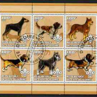 Ivory Coast 2002 Dogs #1 perf sheetlet containing 6 values cto used each with Scout logo