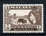 Malaya - Penang 1957 Ricefield 4c (from def set) unmounted mint, SG 46*