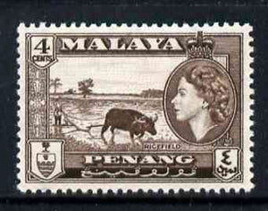 Malaya - Penang 1957 Ricefield 4c (from def set) unmounted mint, SG 46*