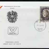 Austria 1985 Europa - Music Year (Fux) perf 6s on Illustrated cover with special first day cancel