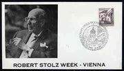 Postmark - Austria 1980 illustrated cover for Robert Stoltz week with special cancellation
