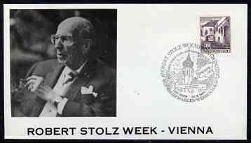 Postmark - Austria 1980 illustrated cover for Robert Stoltz week with special cancellation