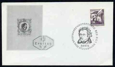 Postmark - Austria 1978 illustrated cover for Franz Shubert with special 'portrait' cancellation