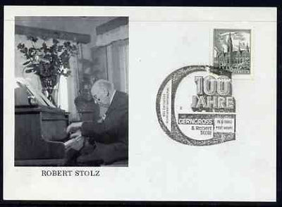 Postmark - Austria 1980 illustrated card for Robert Stoltz with special 100 Years cancellation