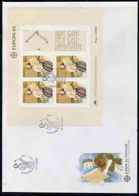 Portugal 1985 v perf m/sheet on Illustrated cover with special first day cancel