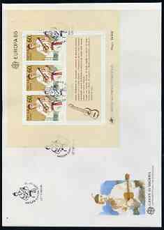 Portugal - Madeira 1985 Europa - Music Year perf m/sheet on Illustrated cover with special first day cancel
