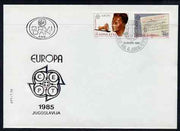 Yugoslavia 1985 Europa - Music Year perf set of 2 on Illustrated cover with special first day cancel