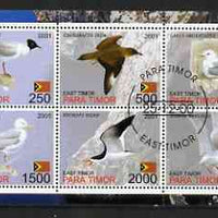 Timor (East) 2001 Sea Gulls perf sheetlet containing set of 6 values cto used