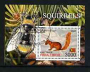 Timor (East) 2001 Squirrel (Bee in margin) perf m/sheet cto used