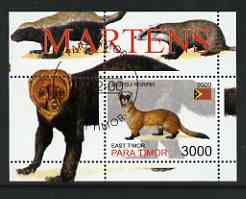 Timor (East) 2001 Marten perf m/sheet cto used