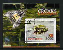 Timor (East) 2001 Croaks (Bee in margin) perf m/sheet cto used