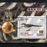 Timor (East) 2001 Cuckoo (Insect in margin) perf m/sheet cto used