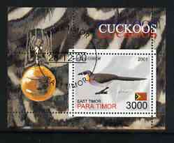 Timor (East) 2001 Cuckoo (Insect in margin) perf m/sheet cto used