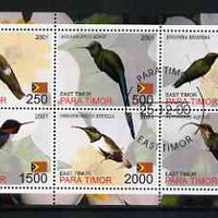 Timor (East) 2001 Humming Birds perf sheetlet containing set of 6 values cto used