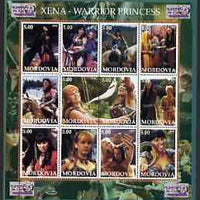 Mordovia Republic 2002 Xena - Warrior Princess #1 perf sheetlet containing set of 12 values unmounted mint