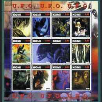 Komi Republic 2002 UFO's #3 perf sheetlet containing set of 12 values unmounted mint