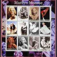 Udmurtia Republic 2002 Marilyn Monroe #1 perf sheetlet containing set of 12 values unmounted mint