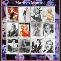 Udmurtia Republic 2002 Marilyn Monroe #2 perf sheetlet containing set of 12 values unmounted mint