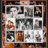 Karelia Republic 2002 Frank Sinatra #1 perf sheetlet containing set of 12 values unmounted mint