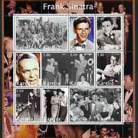 Karelia Republic 2002 Frank Sinatra #2 perf sheetlet containing set of 12 values unmounted mint