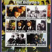 Karelia Republic 2002 The Beatles #2 perf sheetlet containing set of 12 values unmounted mint