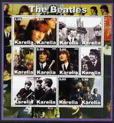 Karelia Republic 2002 The Beatles #2 perf sheetlet containing set of 12 values unmounted mint