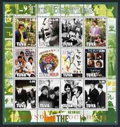 Touva 2002 The Beatles perf sheetlet containing set of 12 values unmounted mint